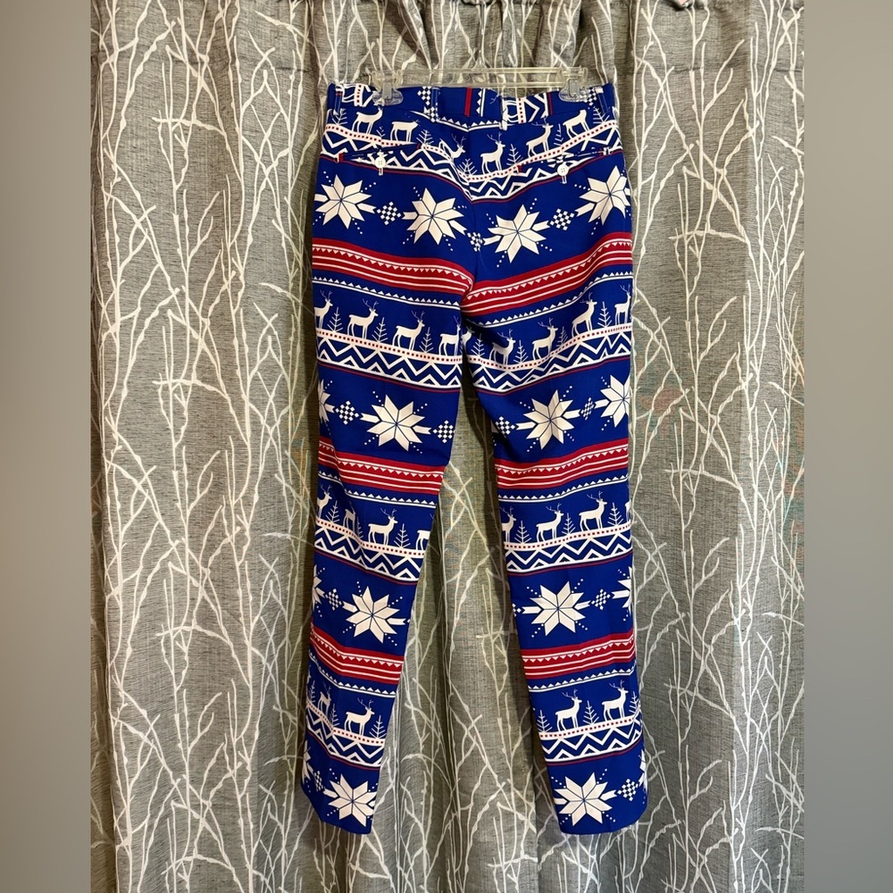 OppoSuits Blue and White Holiday Suit size 36 - Picture 9 of 11